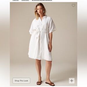 J. Crew Capitaine shirtdress in linen White Sz Small